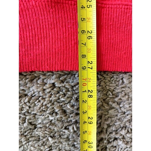 Vintage Rocking Horse Sweatshirt Women's 1X Red Long Sleeve - Picture 7 of 7